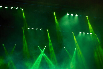 Colorful lights in the venue
