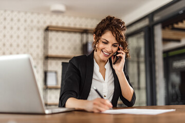 Business woman at modern office.