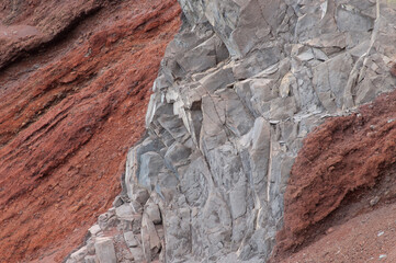 Dike in the Caldera de Taburiente National Park. La Palma. Canary Islands. Spain.