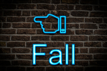 Obraz premium neon sign Fall