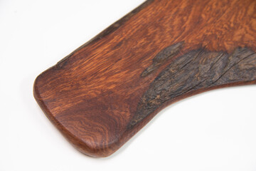 Close up wood texture on white background.