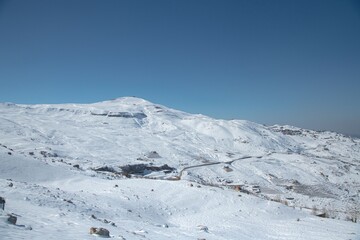 Lebanon mountain ski resort Zaarour in winter