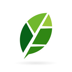 tea leaf logo icon vector