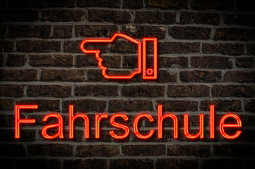 Leuchtreklame Fahrschule