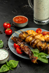 Kebap from chicken breast on skewer
