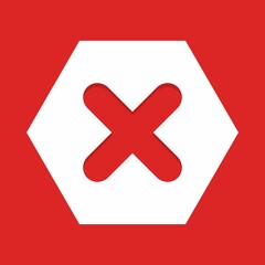 Wrong marks, Cross marks, Rejected, Disapproved, No, False, Not Ok, Wrong Choices, Task Completion, Voting. - vector mark symbols in red. Isolated icon.