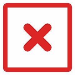 Obraz premium Wrong marks, Cross marks, Rejected, Disapproved, No, False, Not Ok, Wrong Choices, Task Completion, Voting. - vector mark symbols in red. Isolated icon.