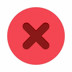 Wrong marks, Cross marks, Rejected, Disapproved, No, False, Not Ok, Wrong Choices, Task Completion, Voting. - vector mark symbols in red. Isolated icon.
