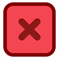 Wrong marks, Cross marks, Rejected, Disapproved, No, False, Not Ok, Wrong Choices, Task Completion, Voting. - vector mark symbols in red. Isolated icon.
