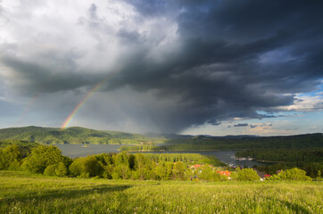 rainbow over the moutains