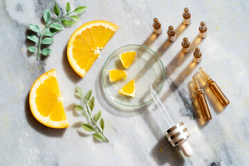 Citrus fruit vitamin c serum oil beauty care