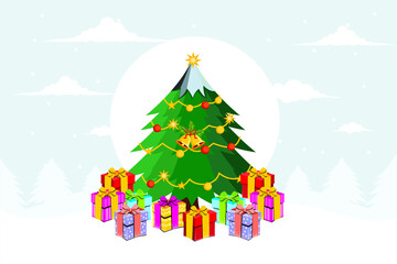 Merry christmas illustration