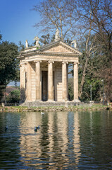 Temple of Aesculapius in Villa Borghese, Rome, Italy