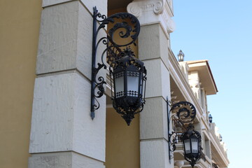street lamp on the wall