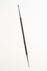 Dental treatment tools on white background