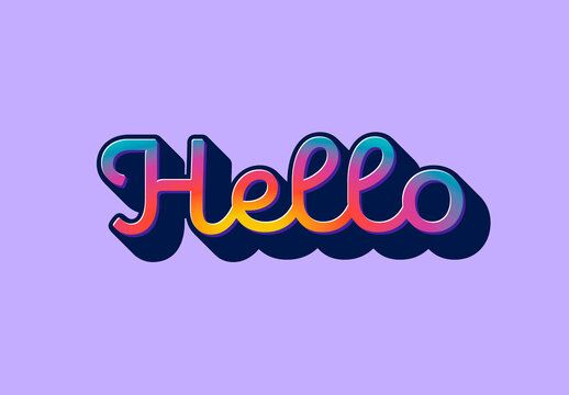3D Text Effect with Highlights