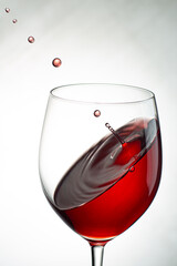 drops of red wine.