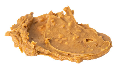 peanut butter spread isolated on white background