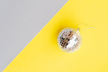 Disco balls on blue background