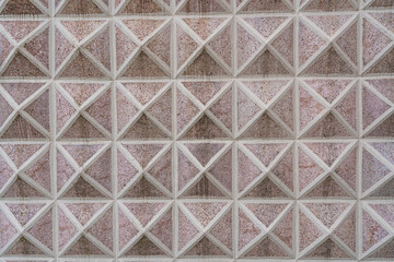 Abstract background wall convex triangles