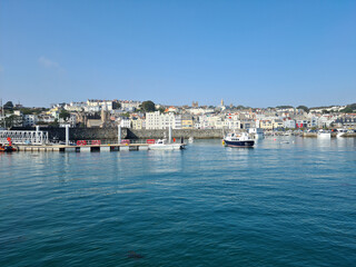 Obraz premium Guernsey Channel Islands, St Peter Port Harbour