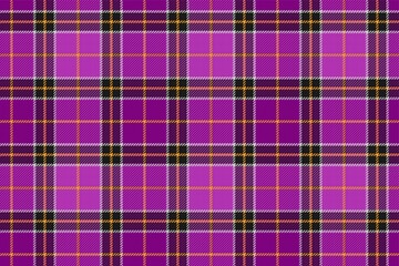 pink main color school uniform checkered seamless fabric texture with yellow and white threads for plaid, tablecloths, shirts, tartan, clothes, dresses, bedding