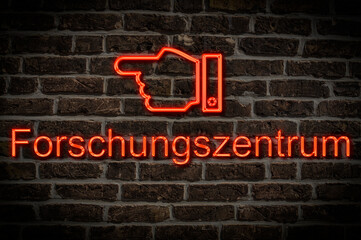 Leuchtreklame Forschungszentrum