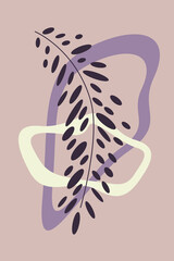 Abstract tropical background. Vector cartoon flat illustration