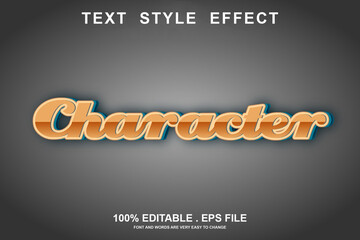 character text effect editable
