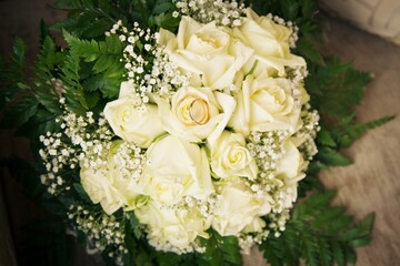 Beautiful decoration for the wedding of a white woman and a black man made by Asian women
