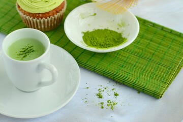 Green tea matcha latte 