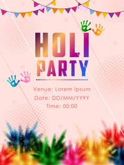 vector illustration of Colorful background for festival of colors Holi celebrated in India