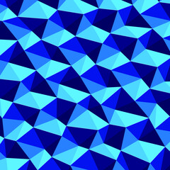 Blue abstract geometric background. Rumpled triangular shapes. Vector illustration graphic background.