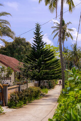 Obraz premium Gili Air Island in the Indian Ocean. 03.01.2017 The hotel and the surrounding area. Eco-friendly island.