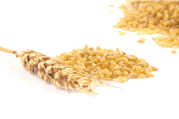 Vegetarian cuisine - dry bulgur for cooking.