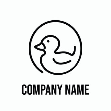 Simple and Modern Duck Logo Vector