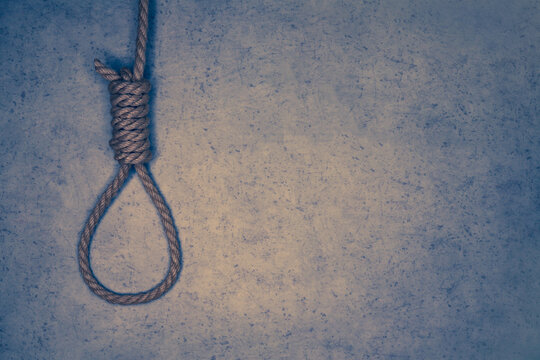 gallows on gray background