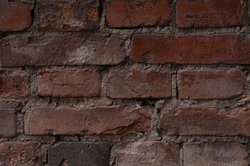 Colorful Old British Red Brick Wall Background