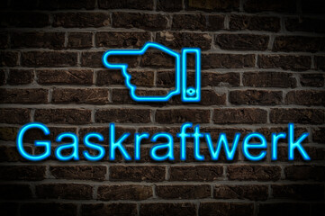 Leuchtreklame Gaskraftwerk