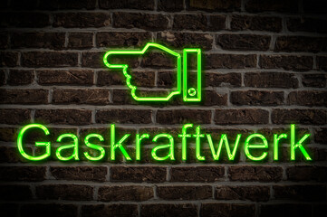 Leuchtreklame Gaskraftwerk