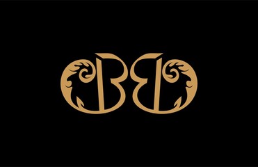 Initial Letter BB Font Linked Filigree Logogram
