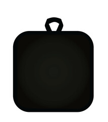 Black kitchen pad. vector illustration