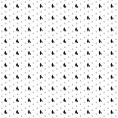 Square seamless background pattern from black woman with child symbols are different sizes and opacity. The pattern is evenly filled. Vector illustration on white background