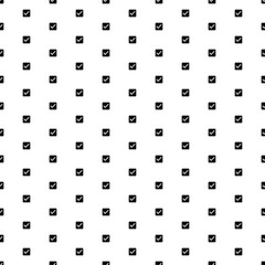 Square seamless background pattern from black checkbox symbols. The pattern is evenly filled. Vector illustration on white background