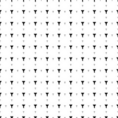 Fototapeta na wymiar Square seamless background pattern from geometric shapes are different sizes and opacity. The pattern is evenly filled with black funnel symbols. Vector illustration on white background