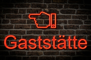 Leuchtreklame Gastst&auml;tte