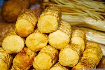 Traditional polish oscypek cheese pieces