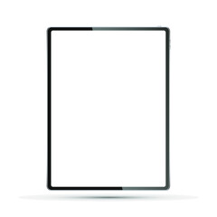 Realistic modern tablet with blank screen isolated on white background. Stock vector illustration