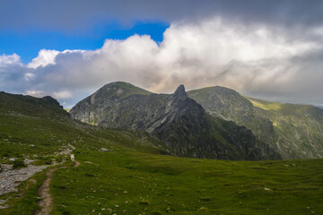 Beautiful mountains landscaping  storm . nature .