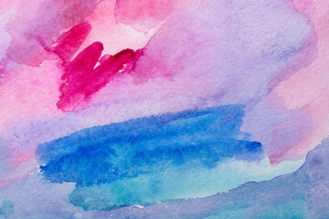 pink blue watercolor art background